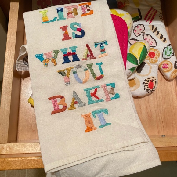 Anthropologie Other - “Life Is What You Bake It” Dishtowel
